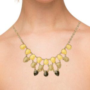 Anthropologie Chandelier Pendant Necklace Neutral Tones Gold Chain ONE SIZE NEW!